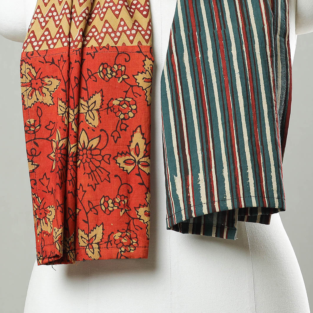 Patchwork Block Printed Cotton Stole