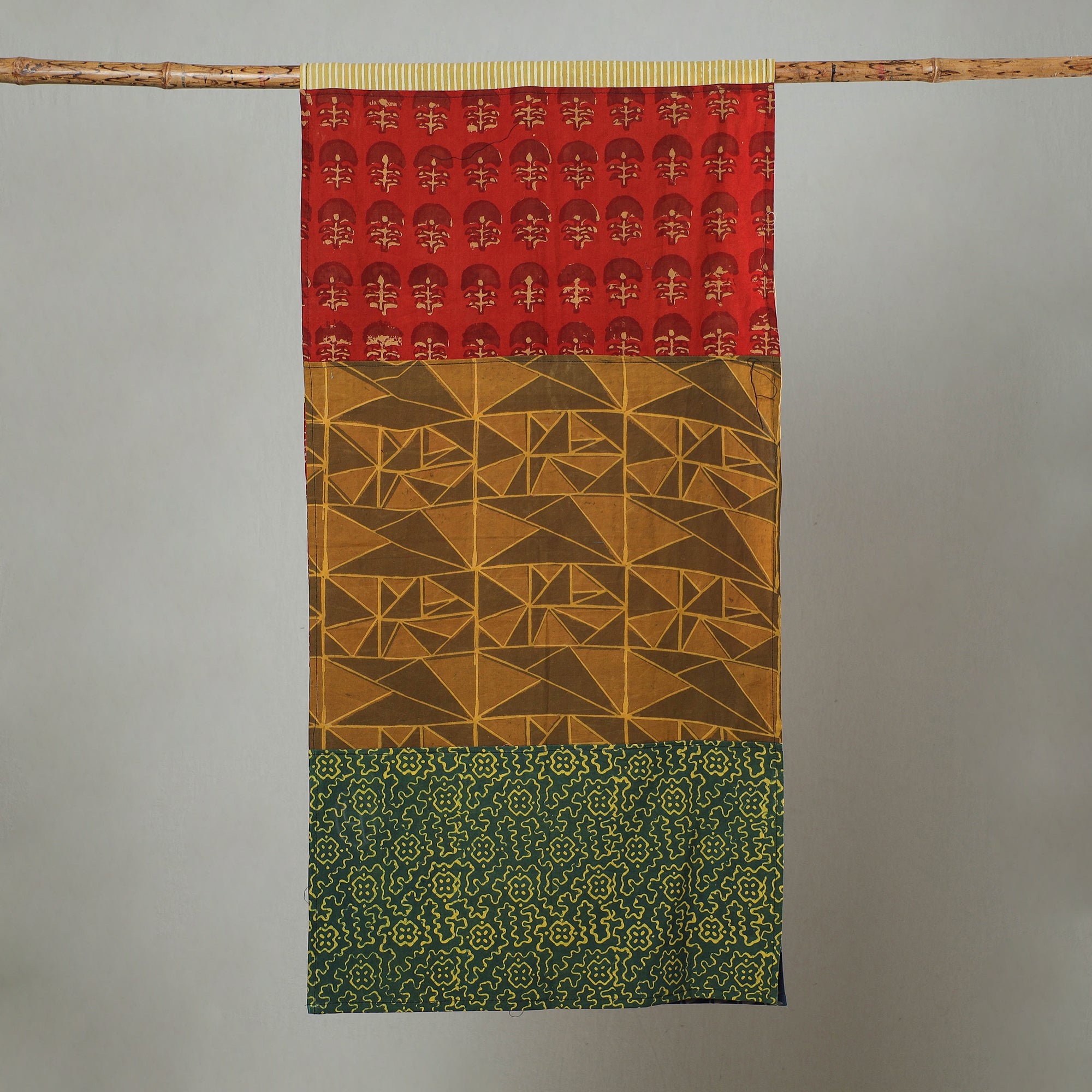 Patchwork Block Printed Cotton Stole