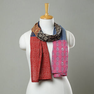  Patchwork Cotton Block Printed Stole 01 Online at iTokri.com