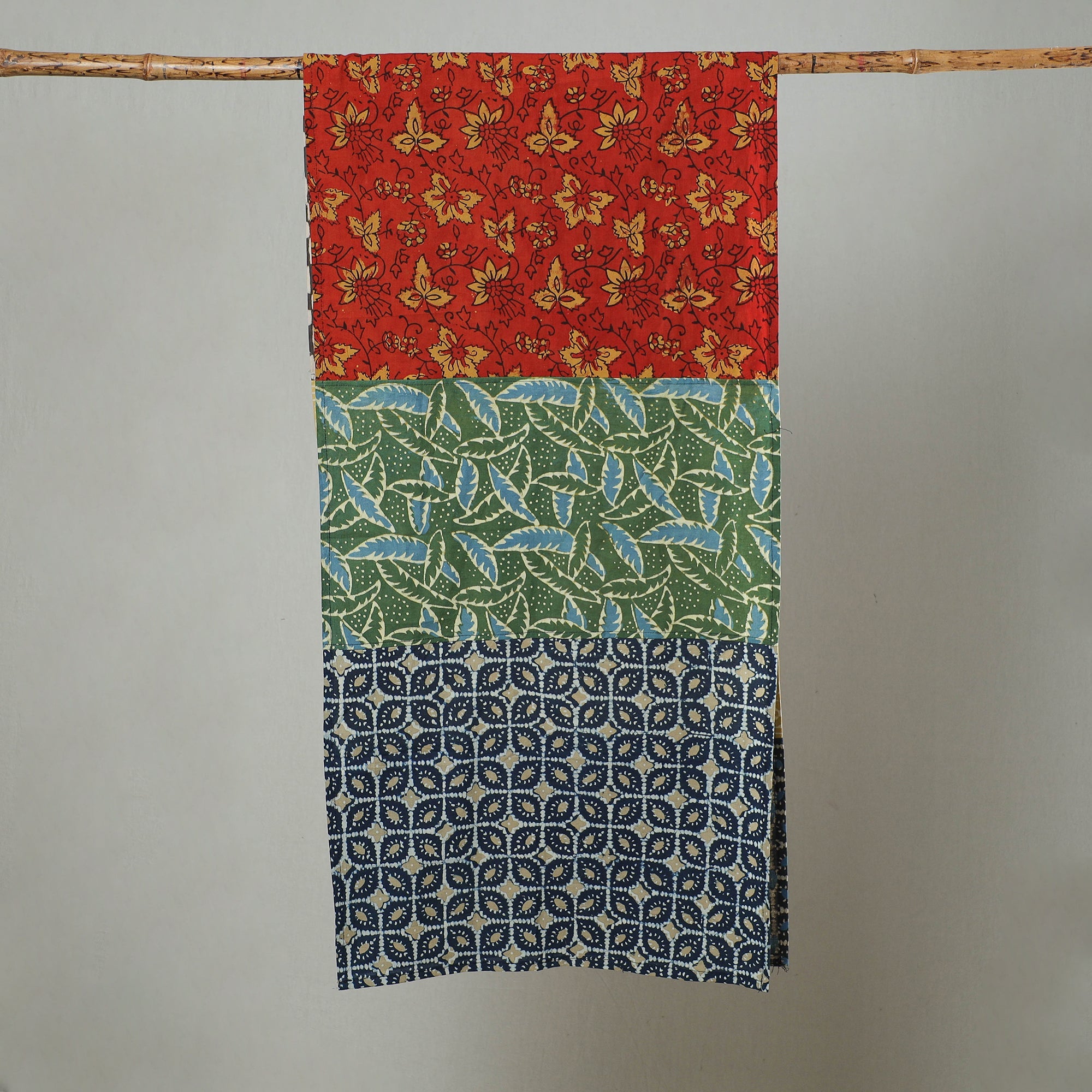  Patchwork Cotton Block Printed Stole 01 Online at iTokri.com