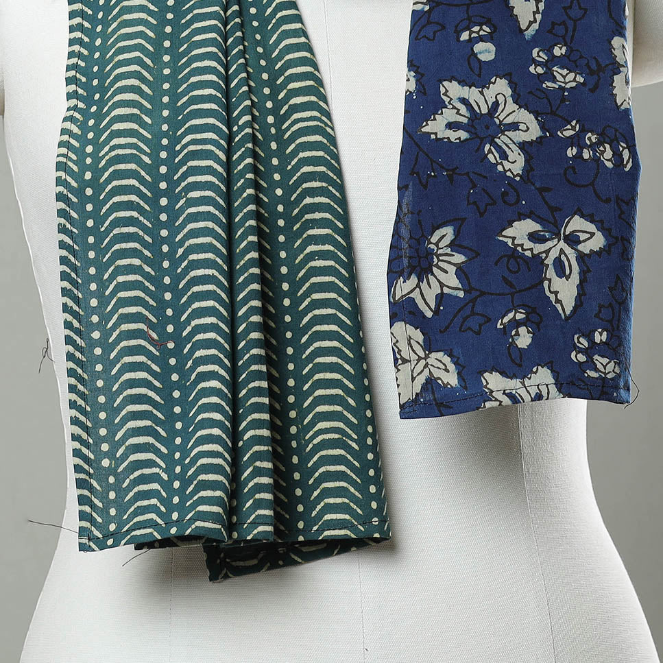 Patchwork Block Printed Cotton Stole