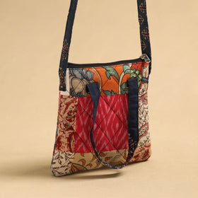 Buy Multicolor Patchwork Quilted Cotton Handmade Sling Bag