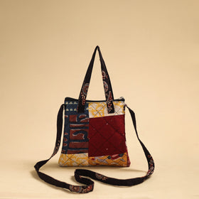 Buy Multicolor Patchwork Quilted Cotton Handmade Sling Bag
