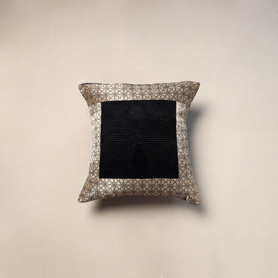 Patchwork quilted cushion cover (16 x 16 in) 03