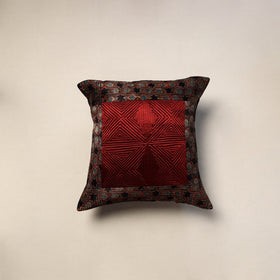 Patchwork quilted cushion cover (16 x 16 in) 04