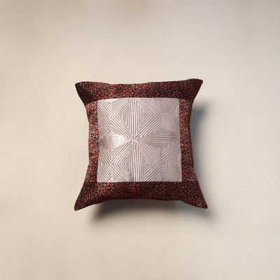Patchwork quilted cushion cover (16 x 16 in) 05