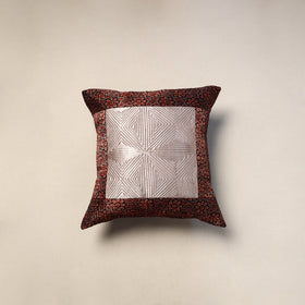 Patchwork quilted cushion cover (16 x 16 in) 05