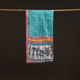 Multicolor - patchwork reversible silk bengal hand kantha