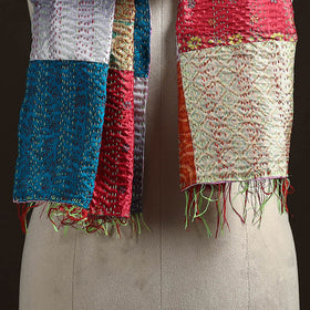 Multicolor - patchwork reversible silk bengal hand kantha