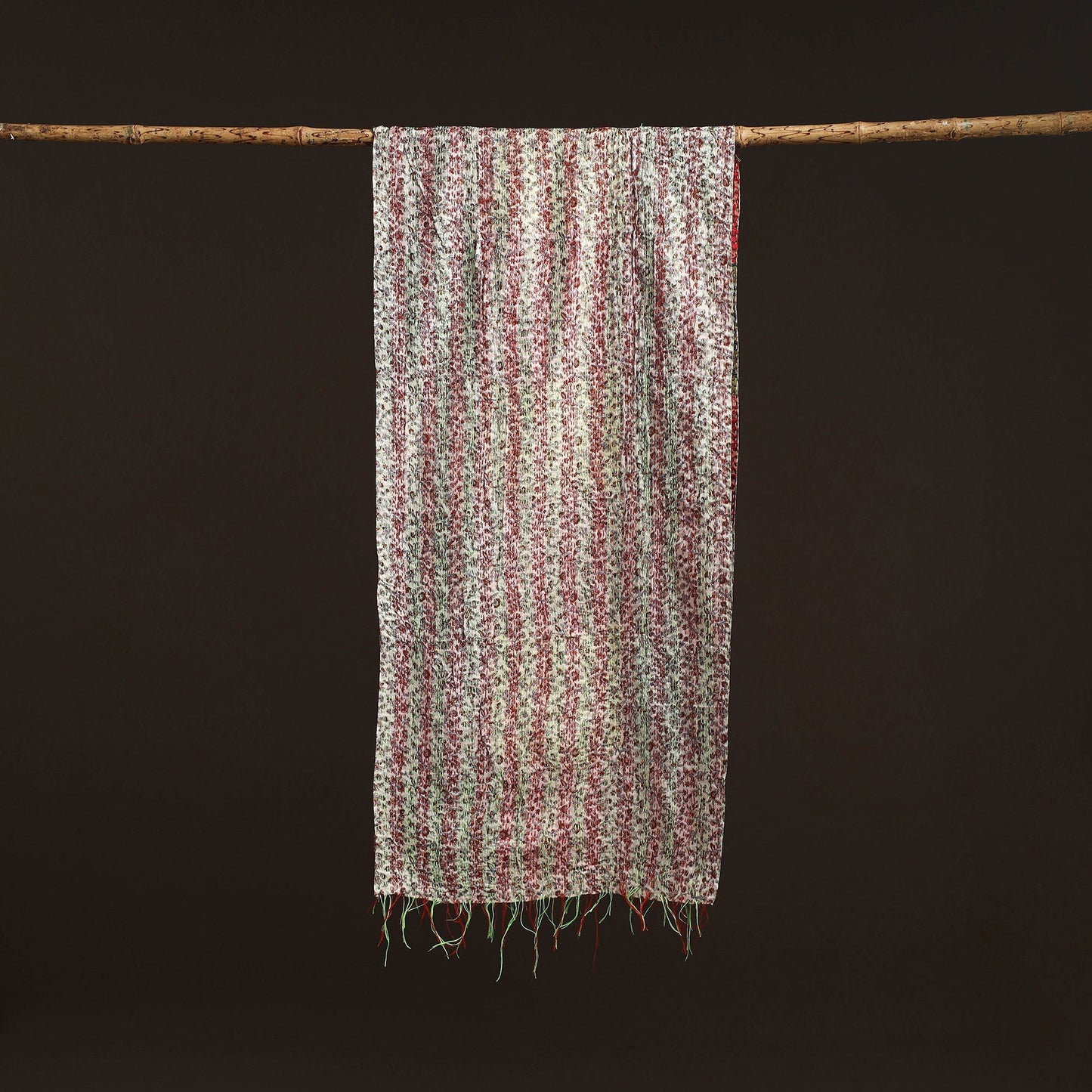 Multicolor - patchwork reversible silk bengal hand kantha