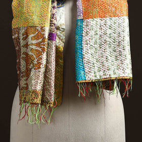 Multicolor - patchwork reversible silk bengal hand kantha