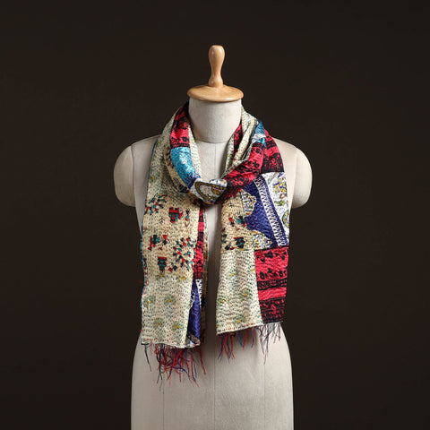 Multicolor - patchwork reversible silk bengal hand kantha