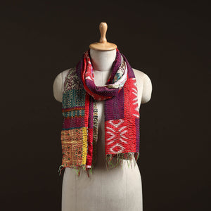 Multicolor - patchwork reversible silk bengal hand kantha