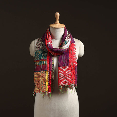 Multicolor - patchwork reversible silk bengal hand kantha