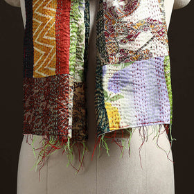 Multicolor - patchwork reversible silk bengal hand kantha