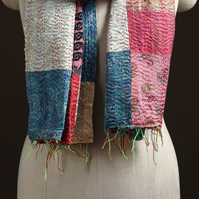 Multicolor - patchwork reversible silk bengal hand kantha