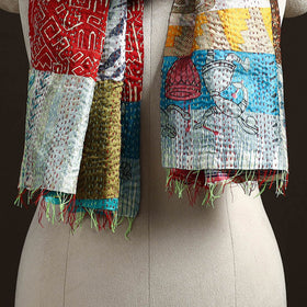 Multicolor - patchwork reversible silk bengal hand kantha