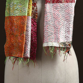 Multicolor - patchwork reversible silk bengal hand kantha