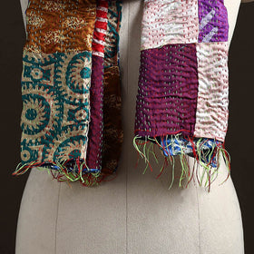 Multicolor - patchwork reversible silk bengal hand kantha