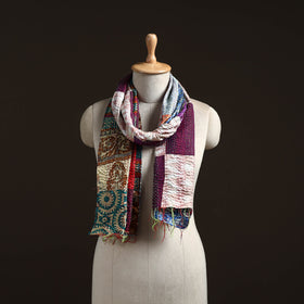 Multicolor - patchwork reversible silk bengal hand kantha