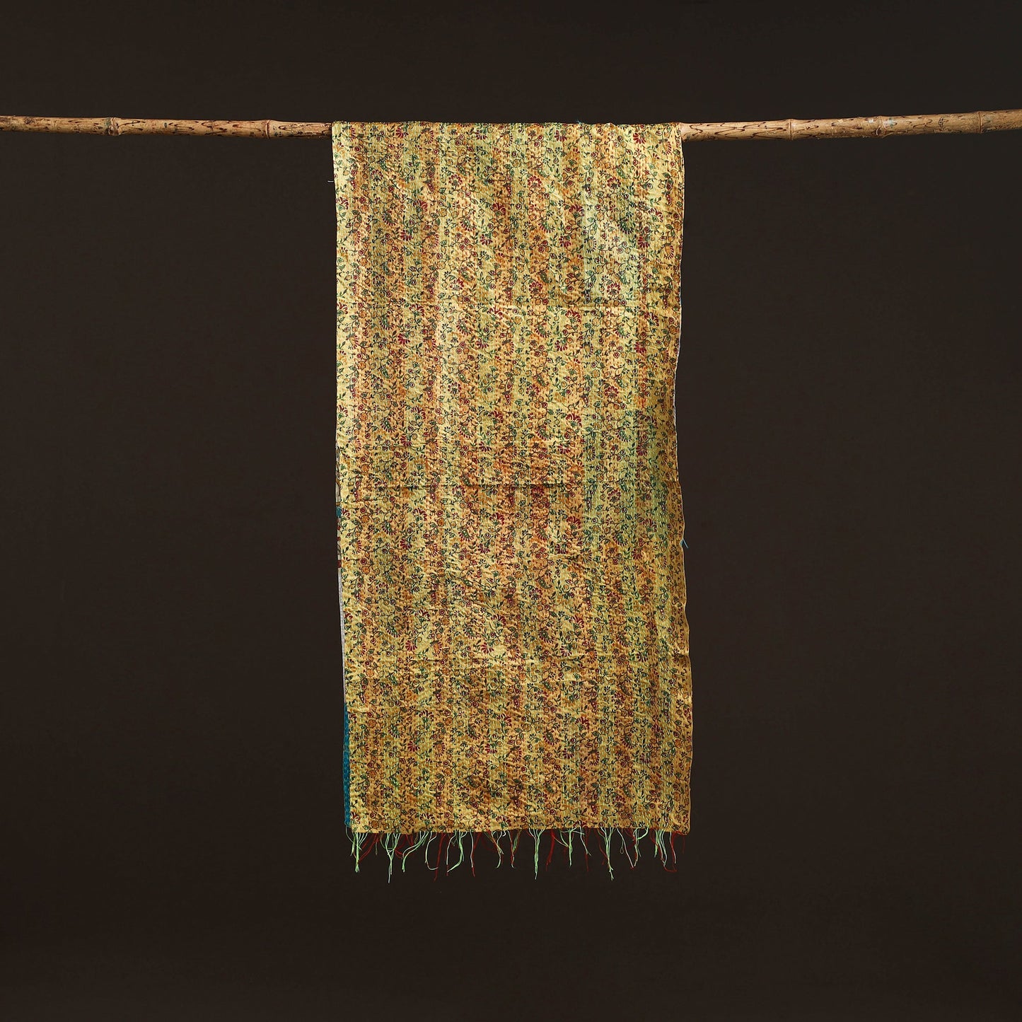 Multicolor - patchwork reversible silk bengal hand kantha