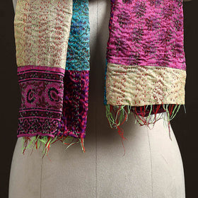 Multicolor - patchwork reversible silk bengal hand kantha