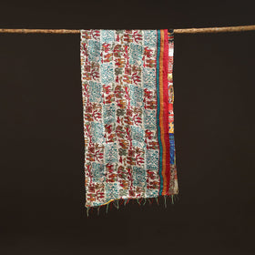 Multicolor - patchwork reversible silk bengal hand kantha