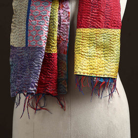 Multicolor - patchwork reversible silk bengal hand kantha