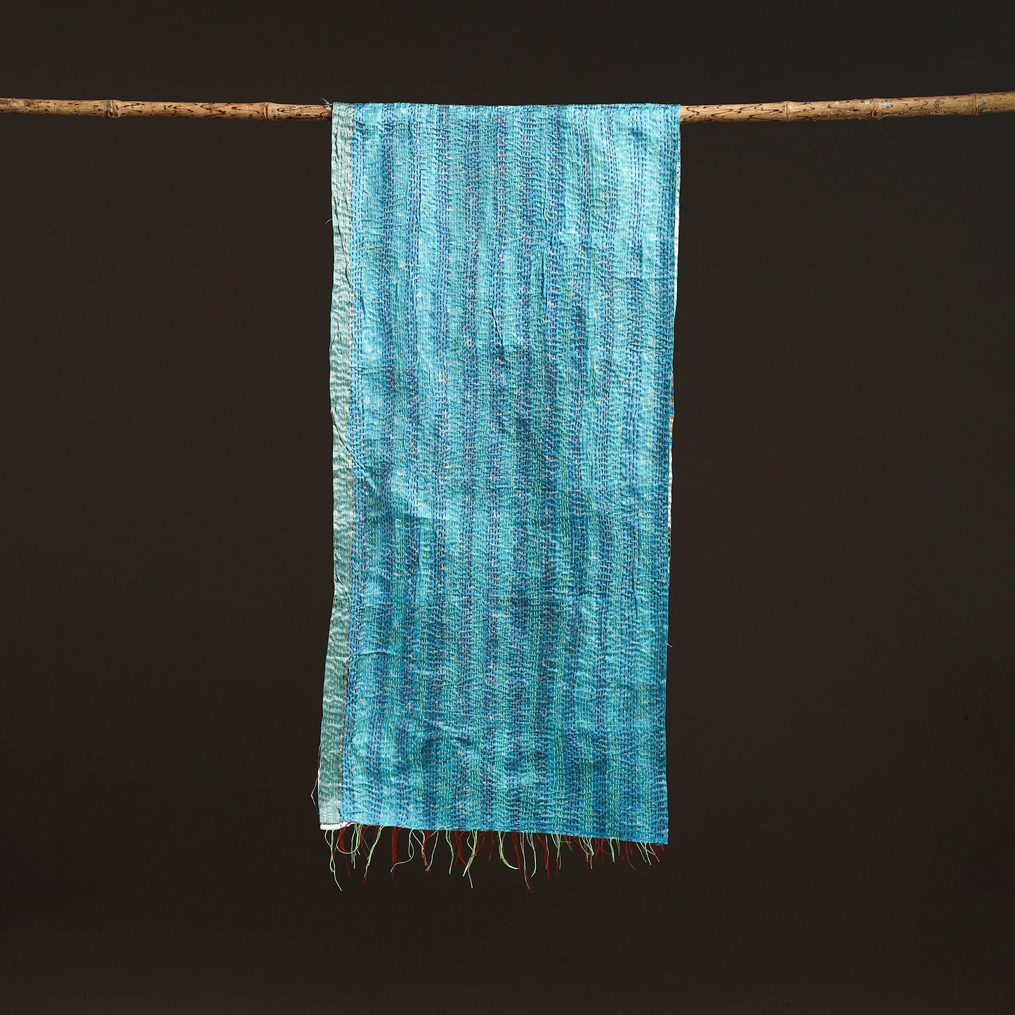 Multicolor - patchwork reversible silk bengal hand kantha