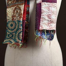 Multicolor - patchwork reversible silk bengal hand kantha