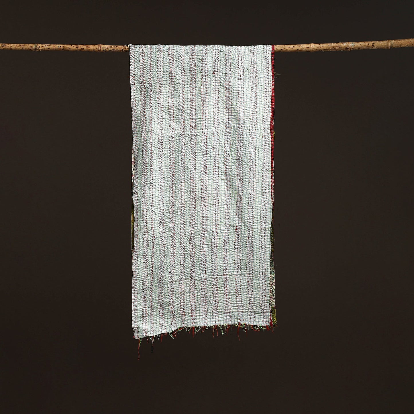 Multicolor - patchwork reversible silk bengal hand kantha