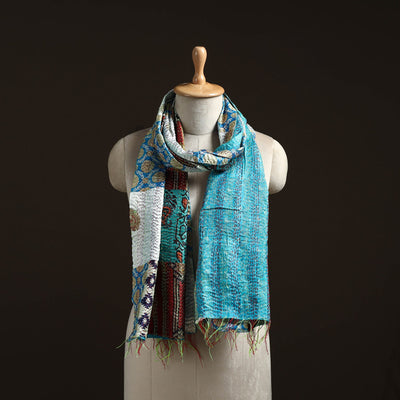 Multicolor - patchwork reversible silk bengal hand kantha