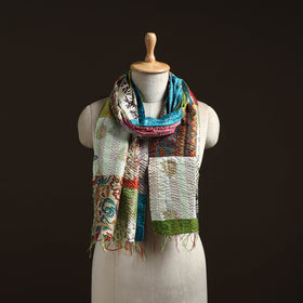 Multicolor - patchwork reversible silk bengal hand kantha