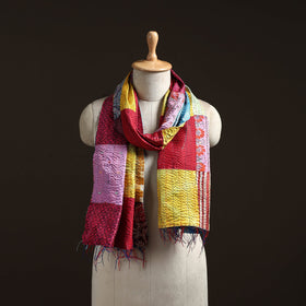 Multicolor - patchwork reversible silk bengal hand kantha