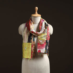 Multicolor - patchwork reversible silk bengal hand kantha