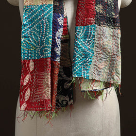 Multicolor - patchwork reversible silk bengal hand kantha