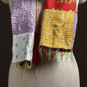 Multicolor - patchwork reversible silk bengal hand kantha