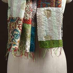 Multicolor - patchwork reversible silk bengal hand kantha