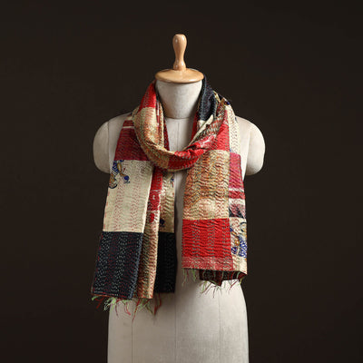 Multicolor - patchwork reversible silk bengal hand kantha