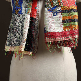 Multicolor - patchwork reversible silk bengal hand kantha