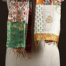 Multicolor - patchwork reversible silk bengal hand kantha