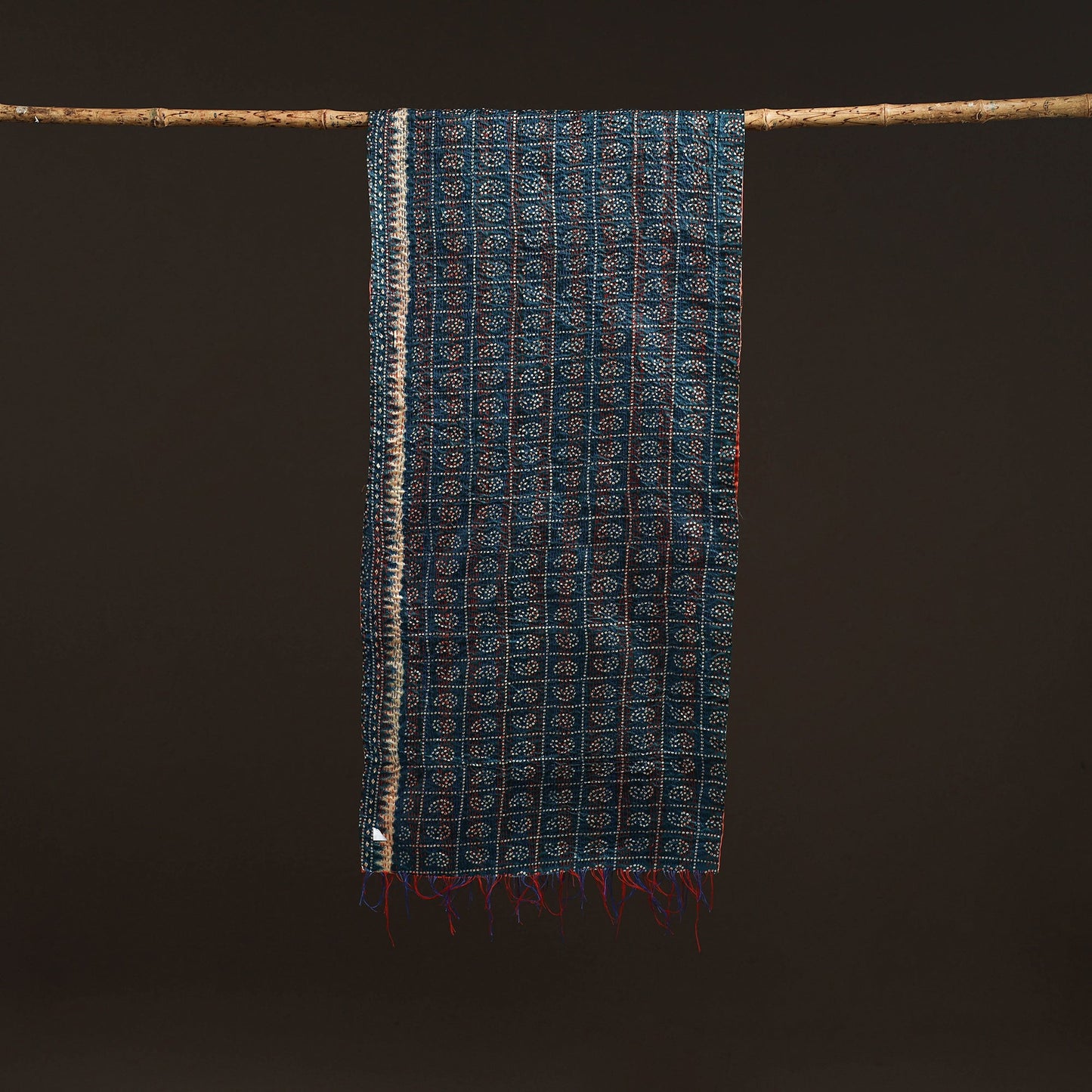 Multicolor - patchwork reversible silk bengal hand kantha