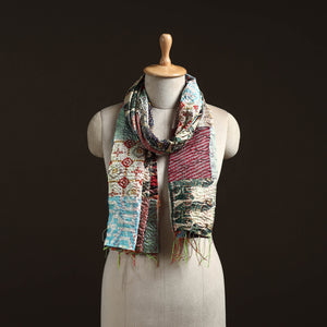 Multicolor - patchwork reversible silk bengal hand kantha