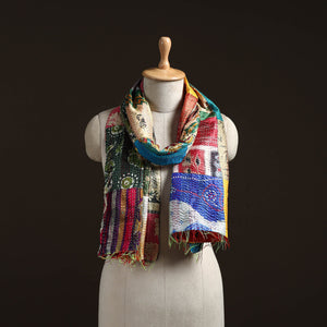 Multicolor - patchwork reversible silk bengal hand kantha