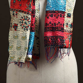 Multicolor - patchwork reversible silk bengal hand kantha