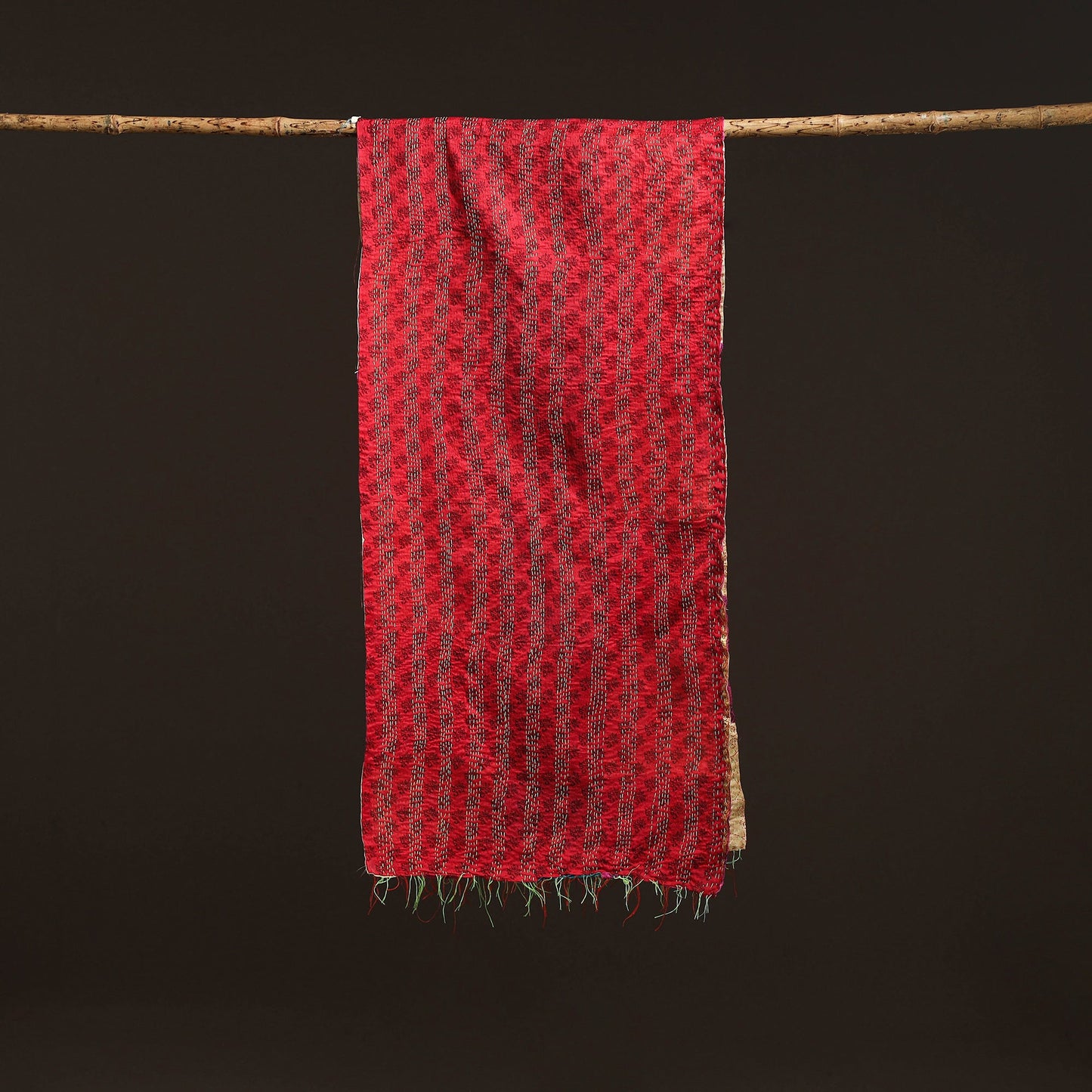 Multicolor - patchwork reversible silk bengal hand kantha