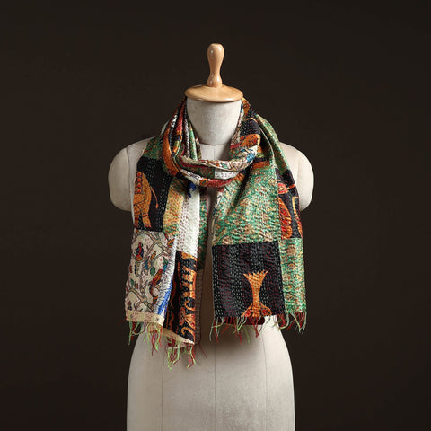 Multicolor - patchwork reversible silk bengal hand kantha