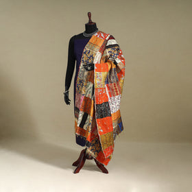 Multicolor - patchwork reversible silk bengal kantha work