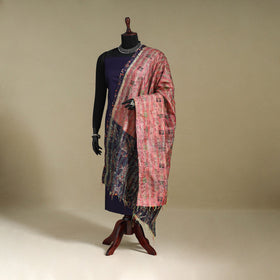 Multicolor - patchwork reversible silk bengal kantha work