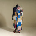 Multicolor - patchwork reversible silk bengal kantha work